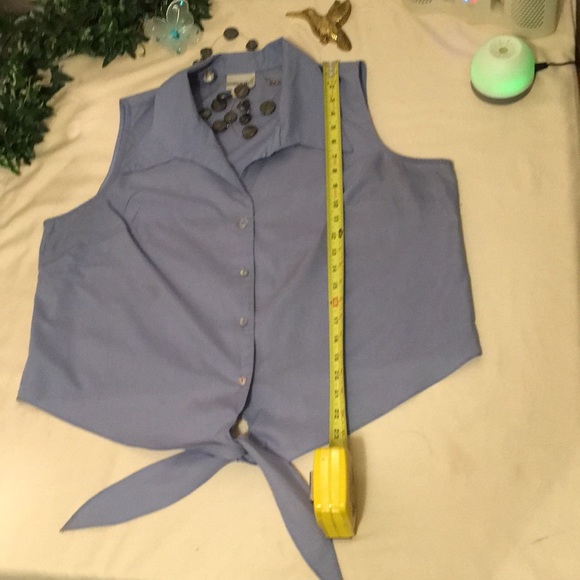 Fashion Bug Tie Front Sleeveless Top - Picture 7 of 8